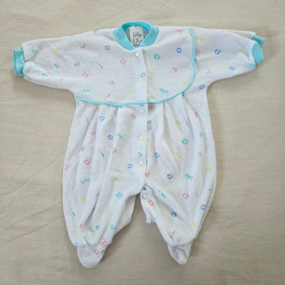 Vintage Dior Spellout Footed PJs 0-3 months